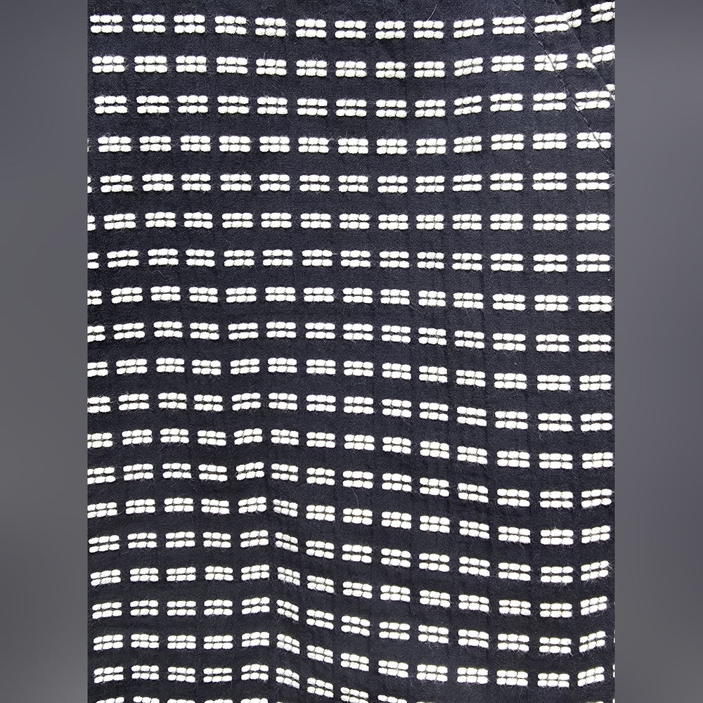 Trina Turk Pencil Skirt Navy Blue & White Geometric Pattern - Picture 4 of 8